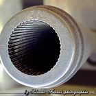 Close up of the rifling of a 155mm howitzer at Longues Sur Mer