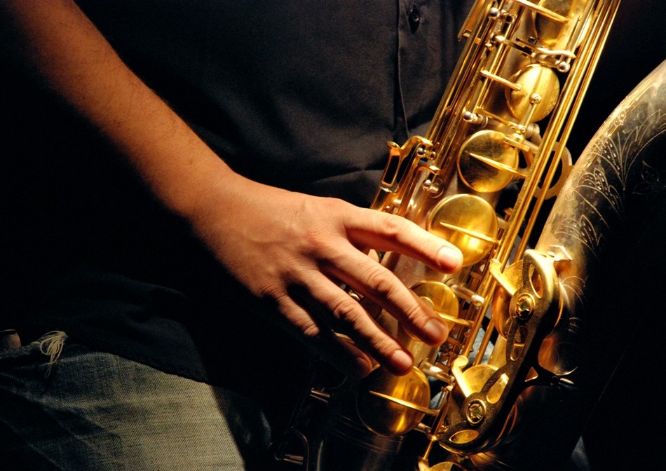 Close-up sur le sax