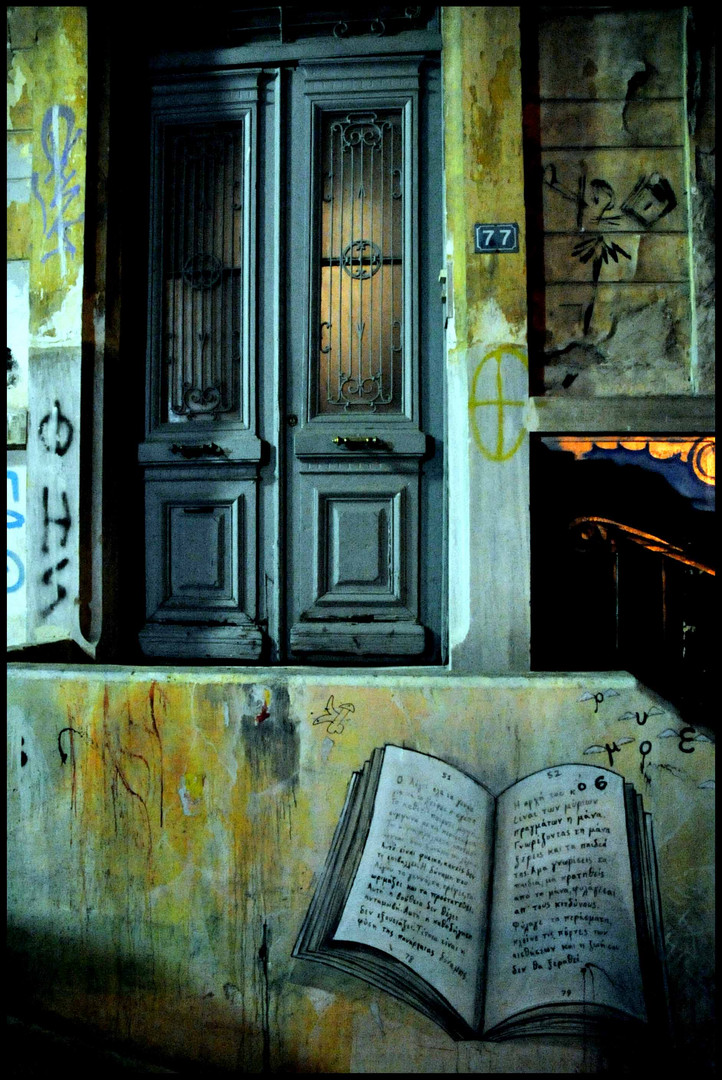 closed door open book