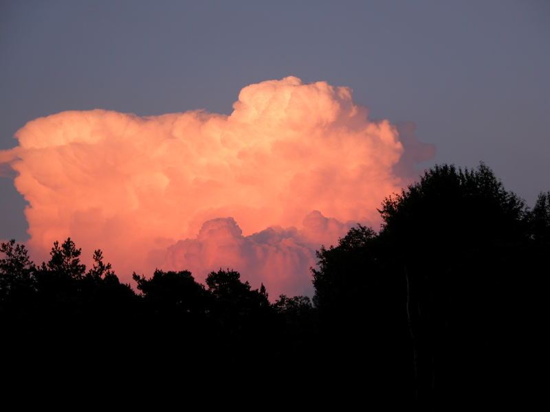 Cloud reflecting sunset