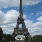 Clouds all over the Eiffel Tower