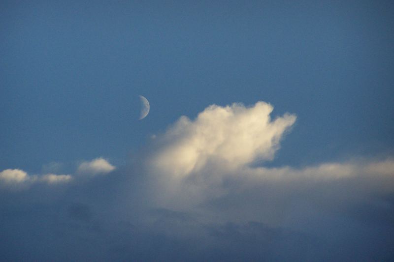 Clouds and Moon