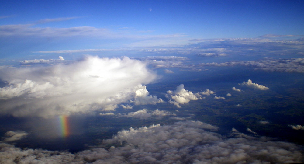 Clouds and rainbow