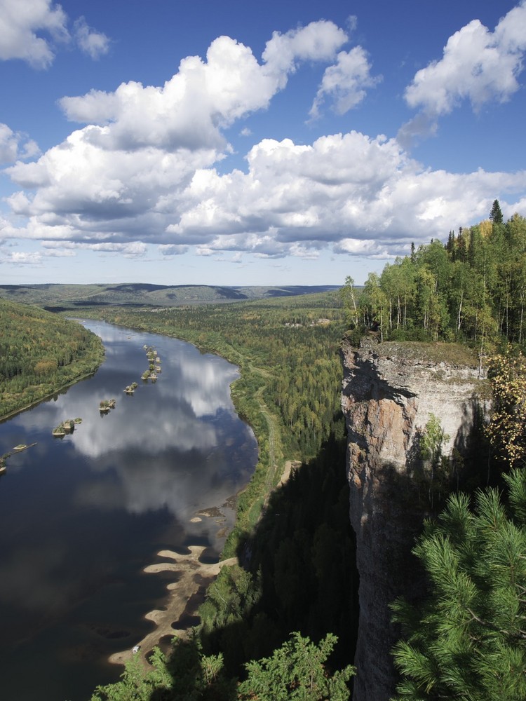 Clouds and river