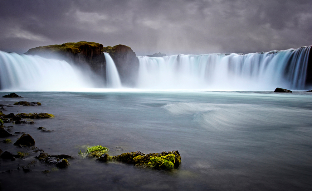 Clouds over Goðafoss