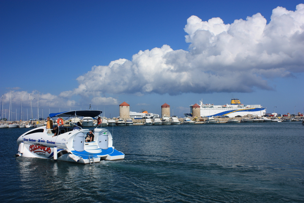 Clouds over Mandraki Harbour