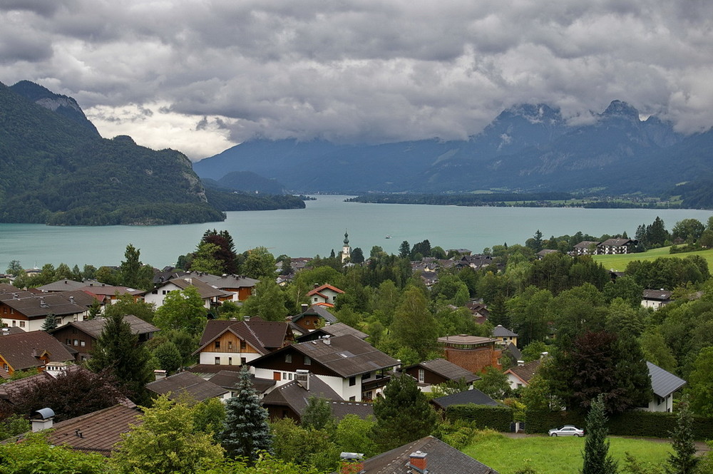 Clouds over St Gilgen and Lake Wolfgang (Austria)