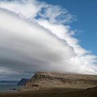 Clouds over the cliffs near Látrabjarg