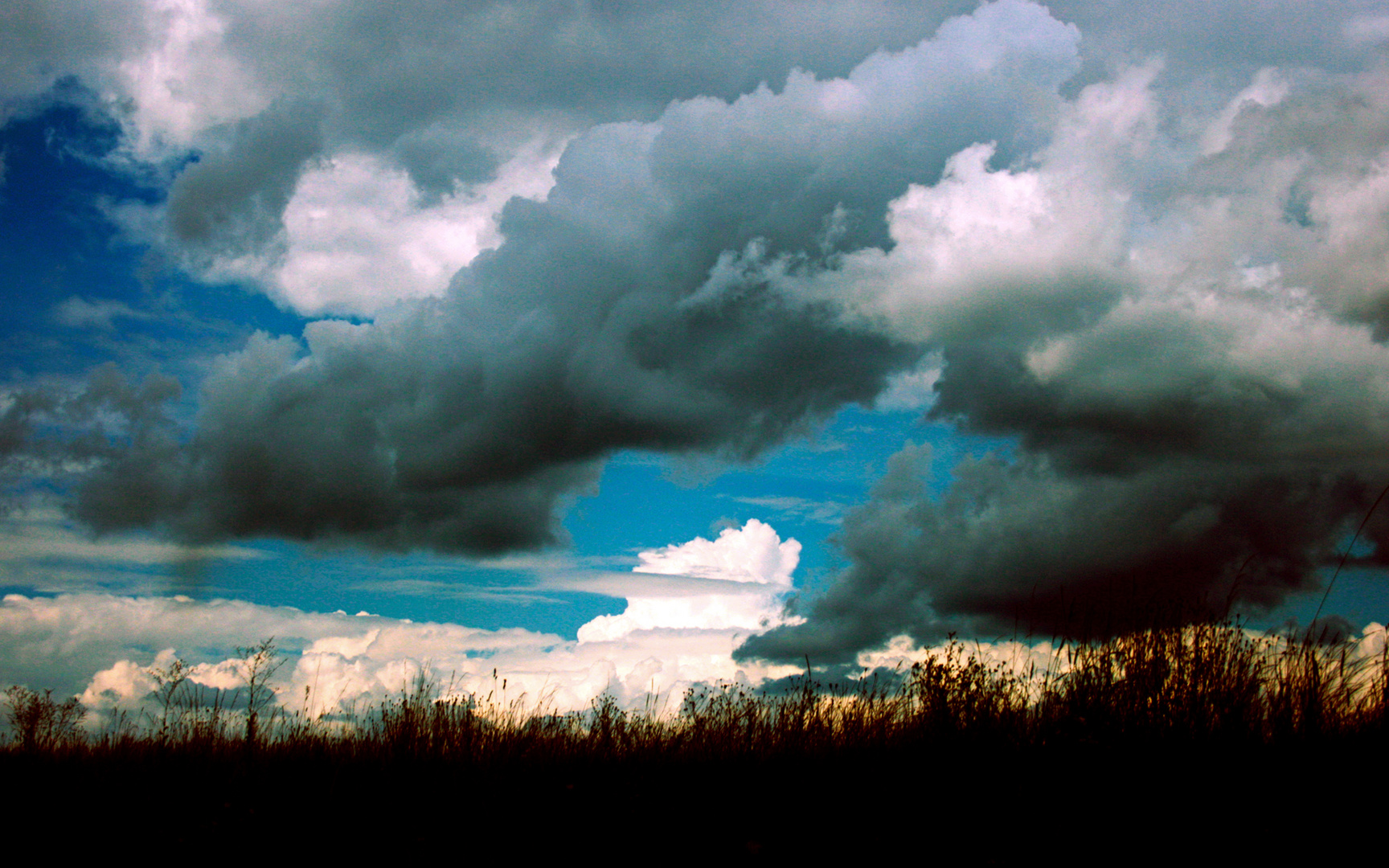 Clouds over the field