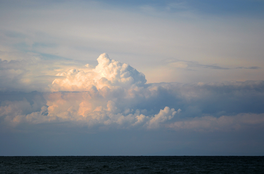 clouds over the sea