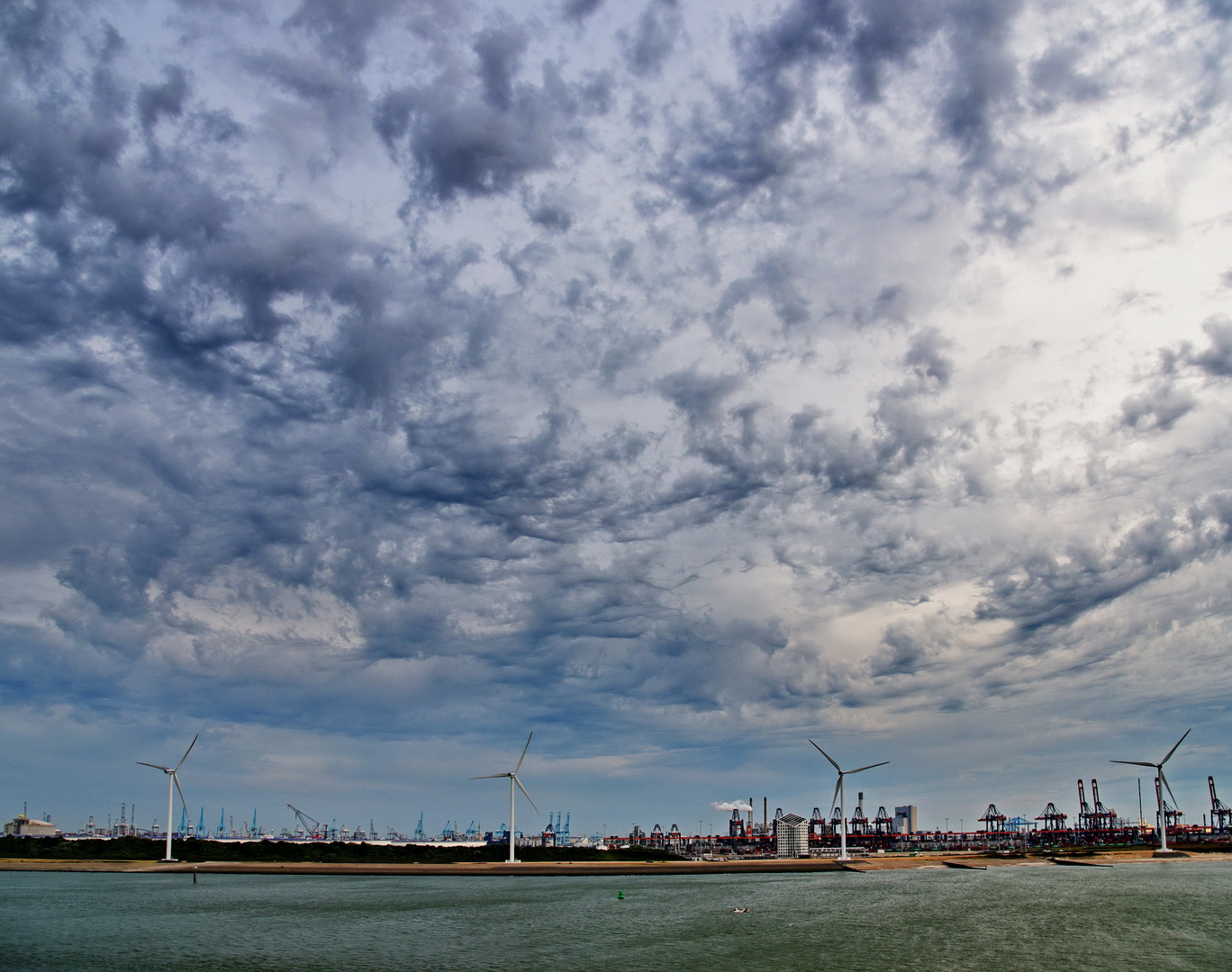 cloudy and windy