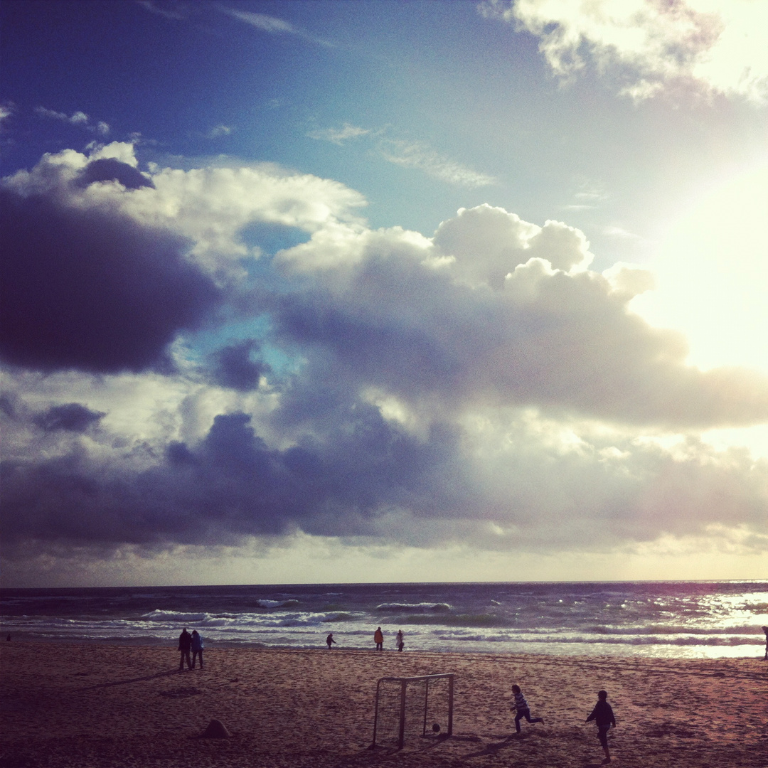 cloudy beach playground