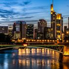 Cloudy Frankfurt by night