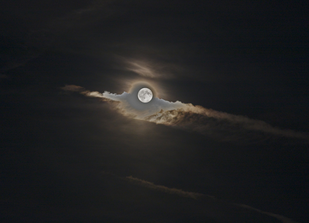 cloudy moon