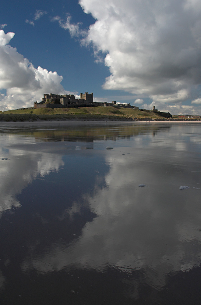 Cloudy reflections at Banburgh Castle