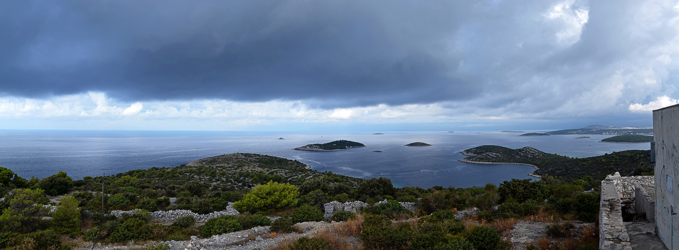 cloudy skies over the croatian sea