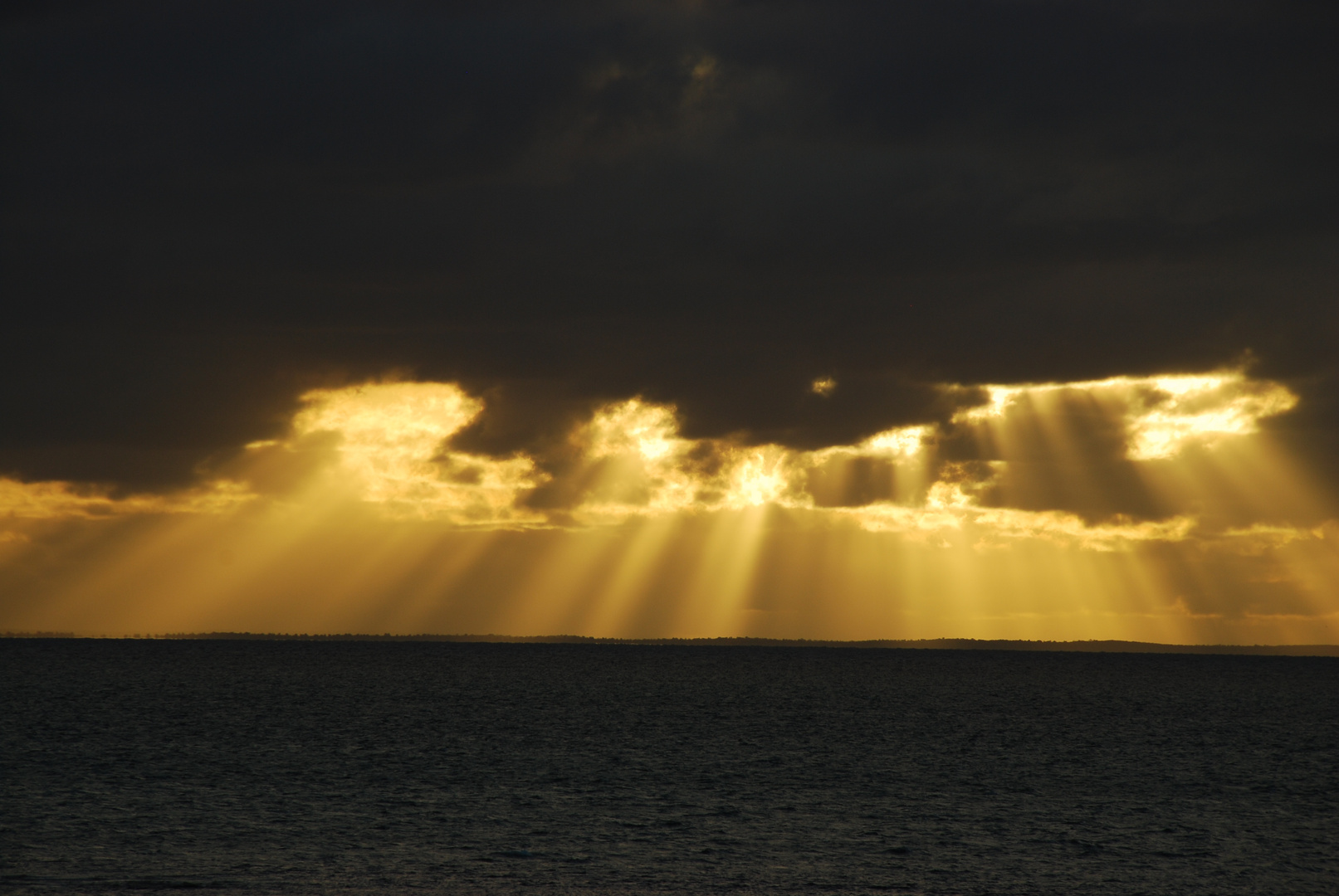 cloudy sky just before sunset