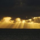 cloudy sky just before sunset