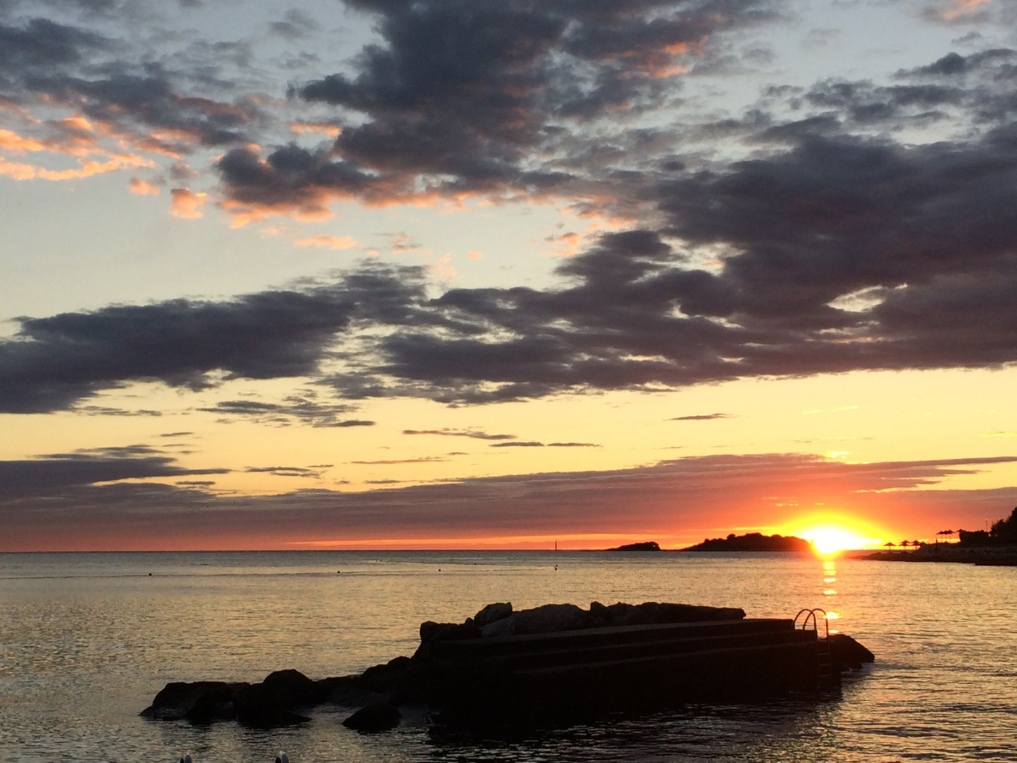 cloudy sunset in croatia