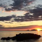 cloudy sunset in croatia