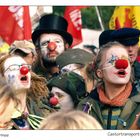 Clownarmee beim Castortransport 2008