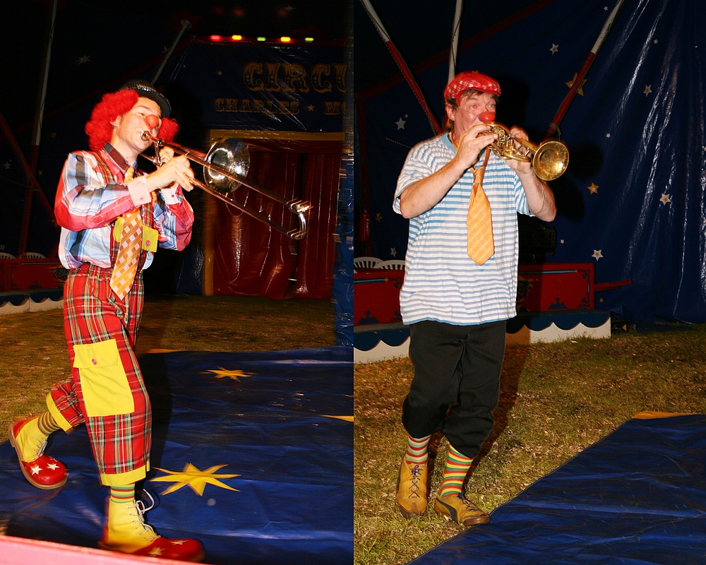 Clowns Banane & Bimbo vom Circus Charles Monroe