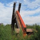 Coal conveyor bridge at closed down coal mine Zollverein in Essen city