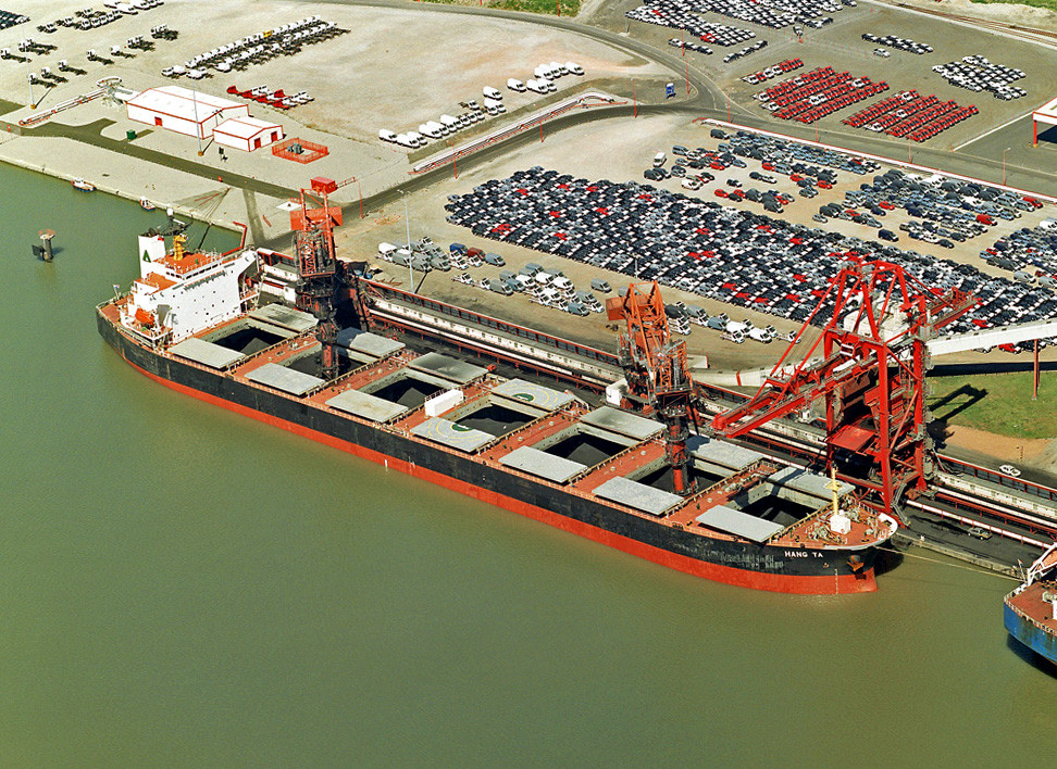 Coal Ship Unloading UK