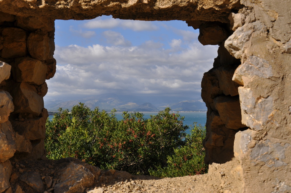 Coastline in a frame