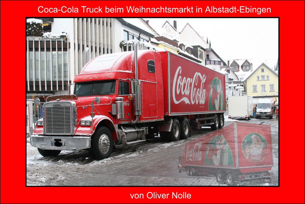 Coca-Cola Weihnachtstruck beim Weihnachtsmarkt in Albstadt-Ebingen
