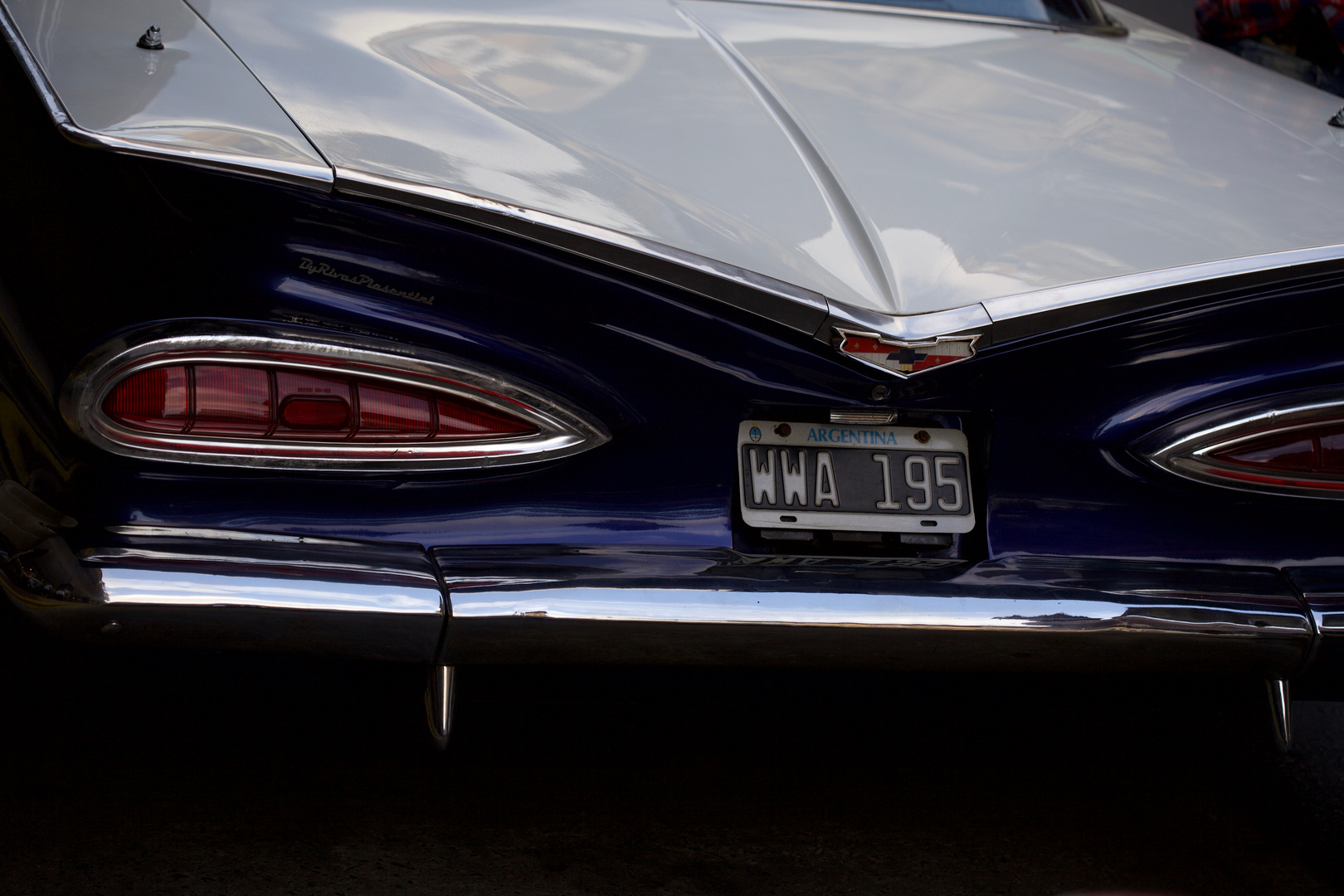 coche de época  -  Heckansicht einer Impala Hardtop-Limousine (1959)