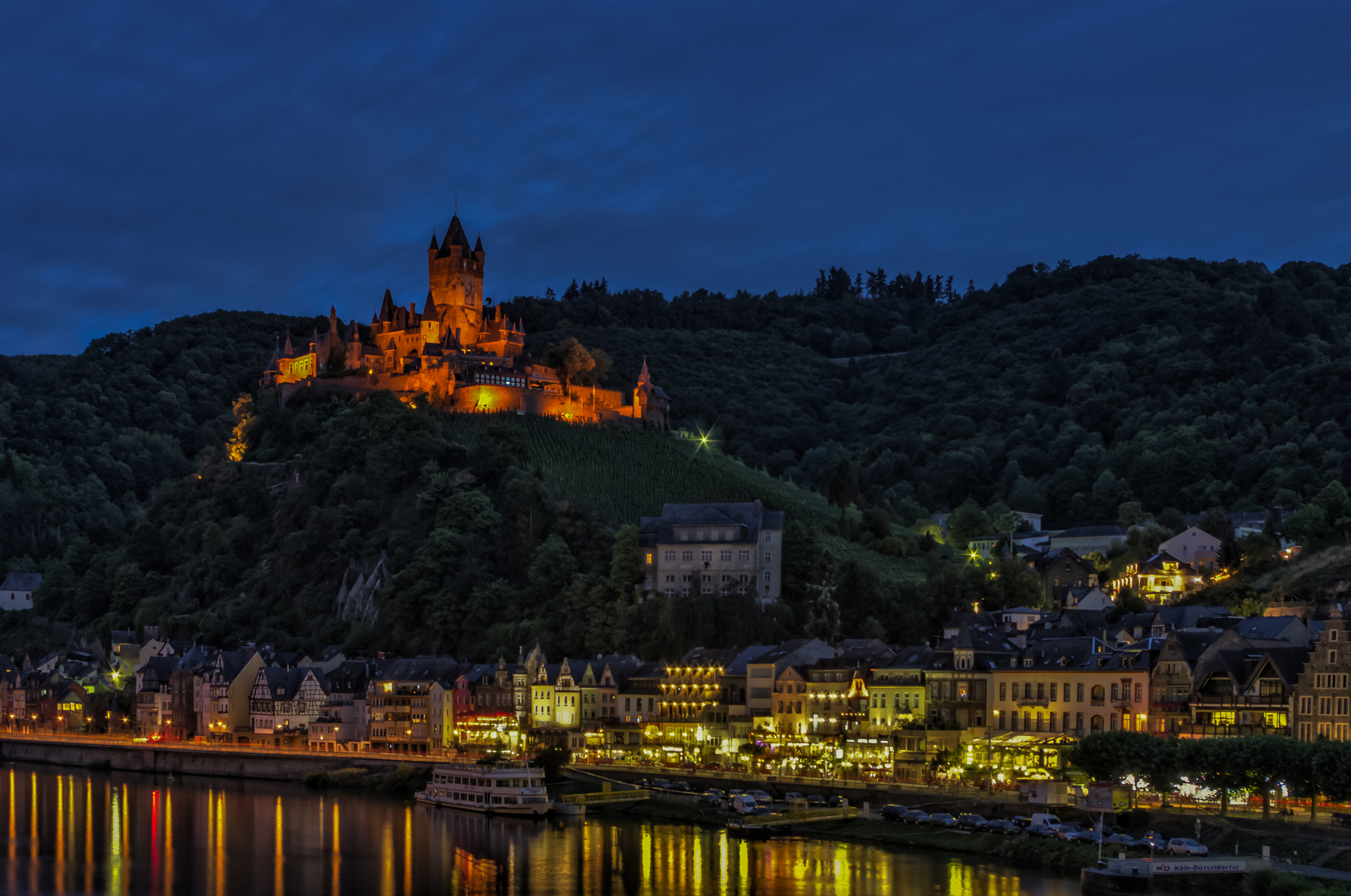 "Cochem mit Reichsburg by Night"