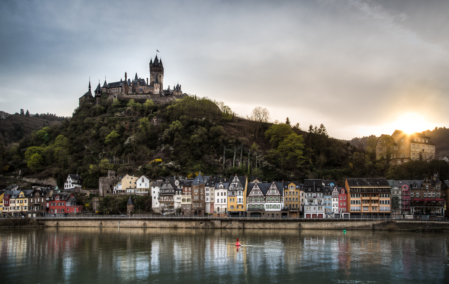 Cochem zu Sonnenuntergang 