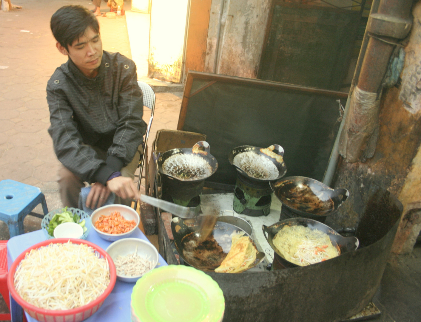 Cocinando en la calle