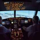 Cockpit A 320 nach München