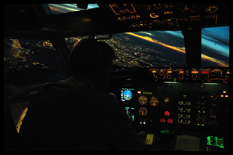 Cockpit au dessus de Paris