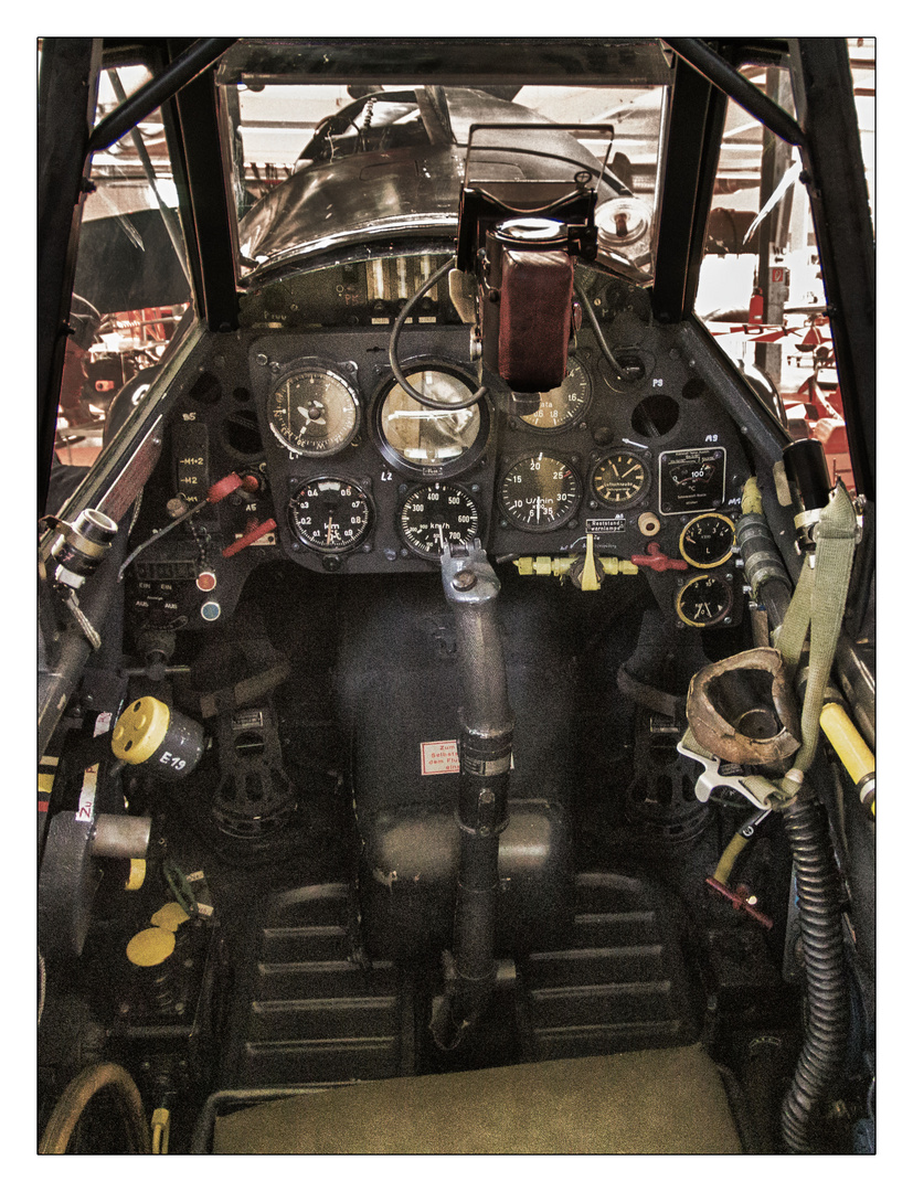Cockpit einer Me-109