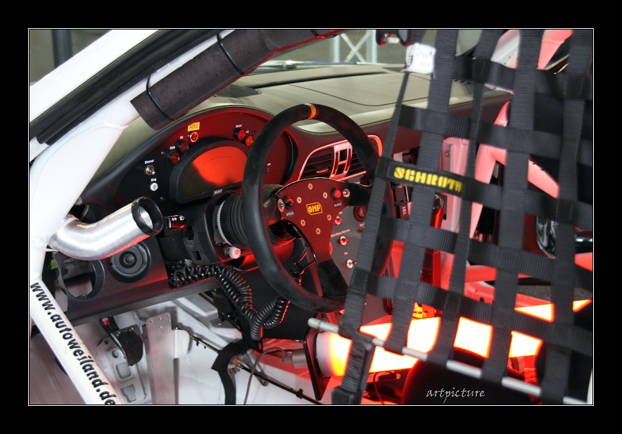 Cockpit eines Race-Porsche