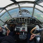 Cockpit Ju52, Flug Münster->Bremen