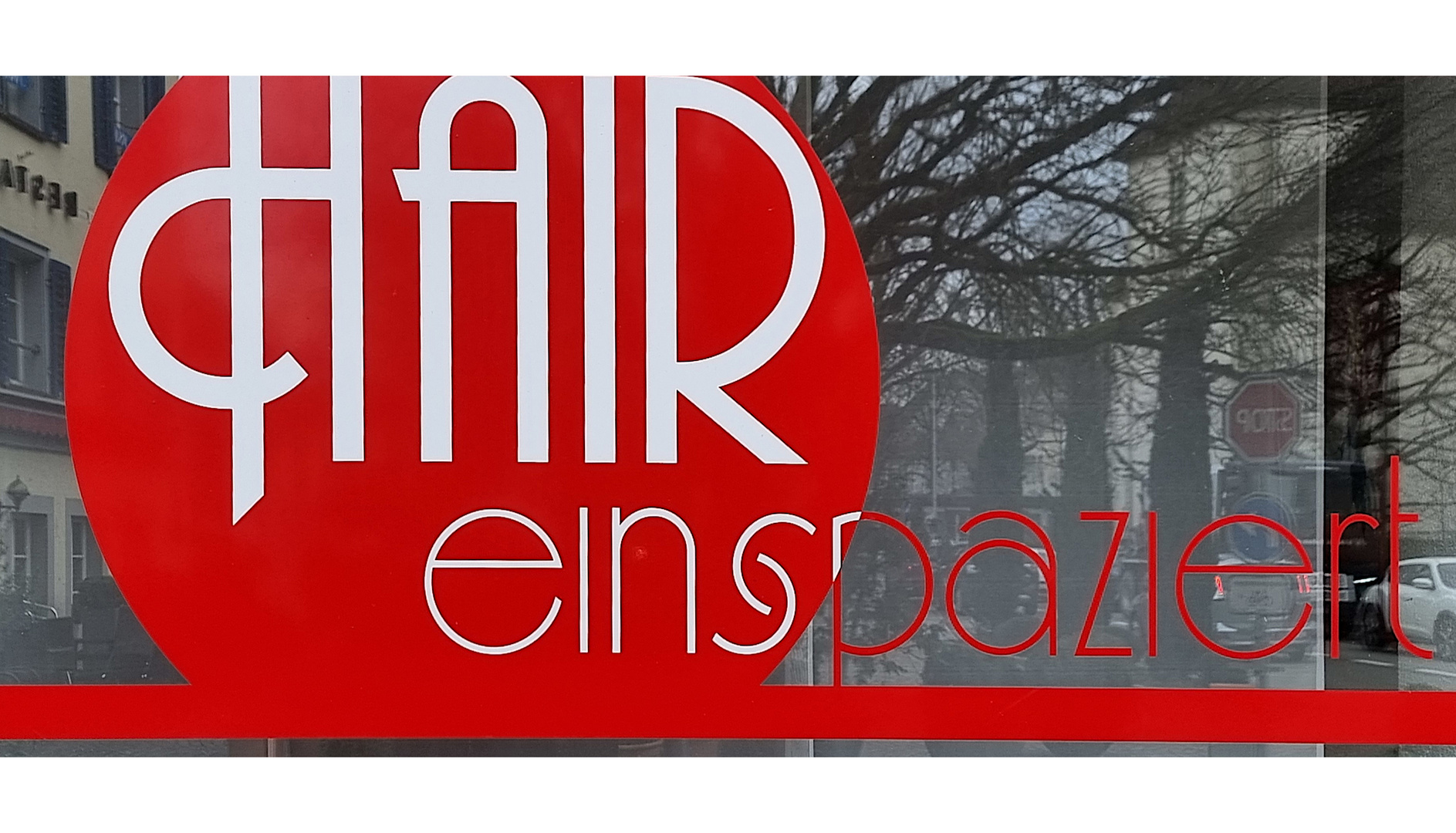 Coiffeur-(Friseur-)Schaufenster