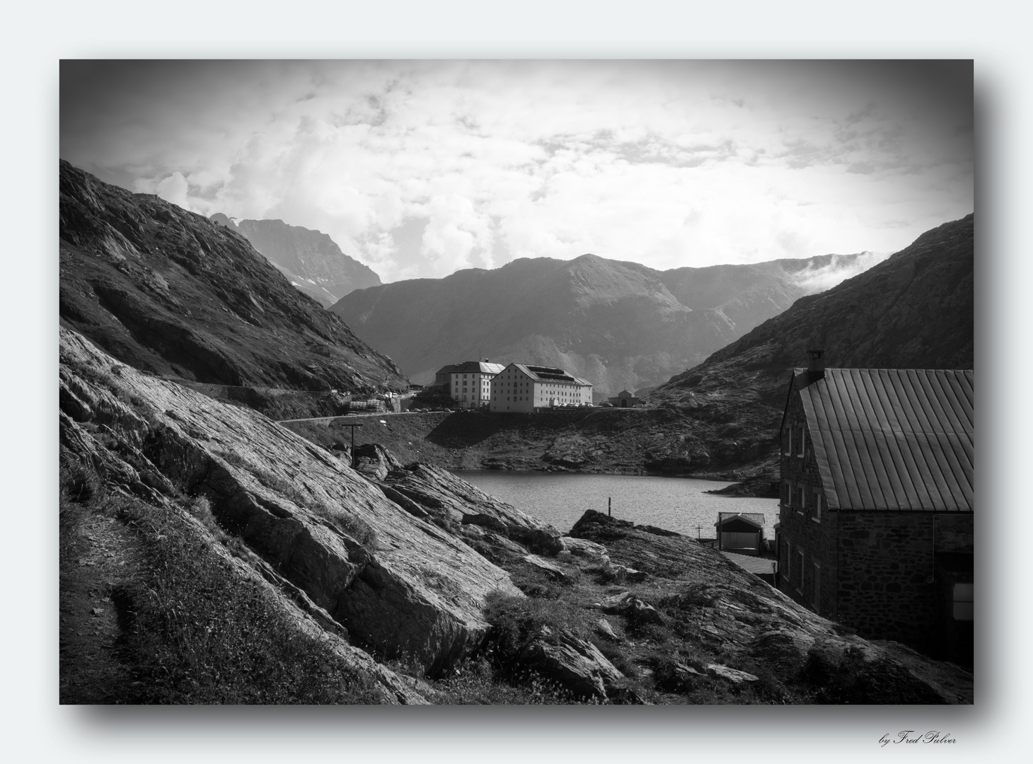 Col du grand Saint Bernard, s/w Bearbeitung