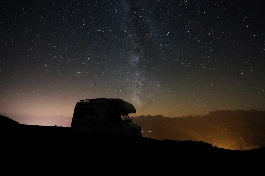 Col du Granon bei Nacht