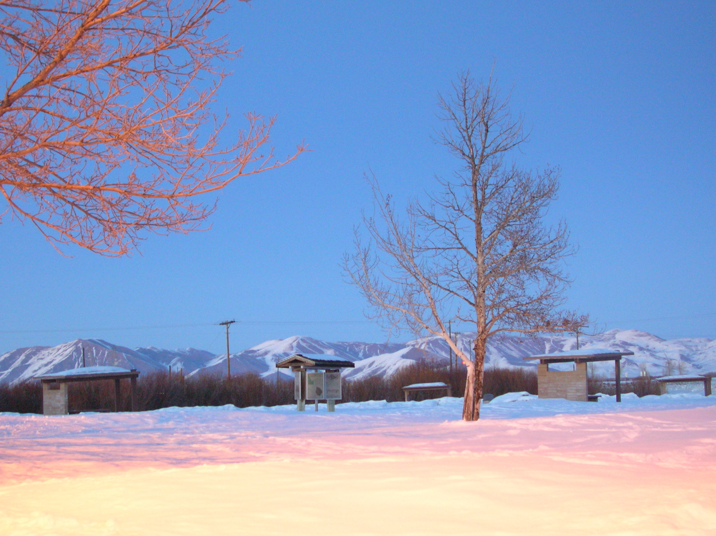 cold evening in Idaho