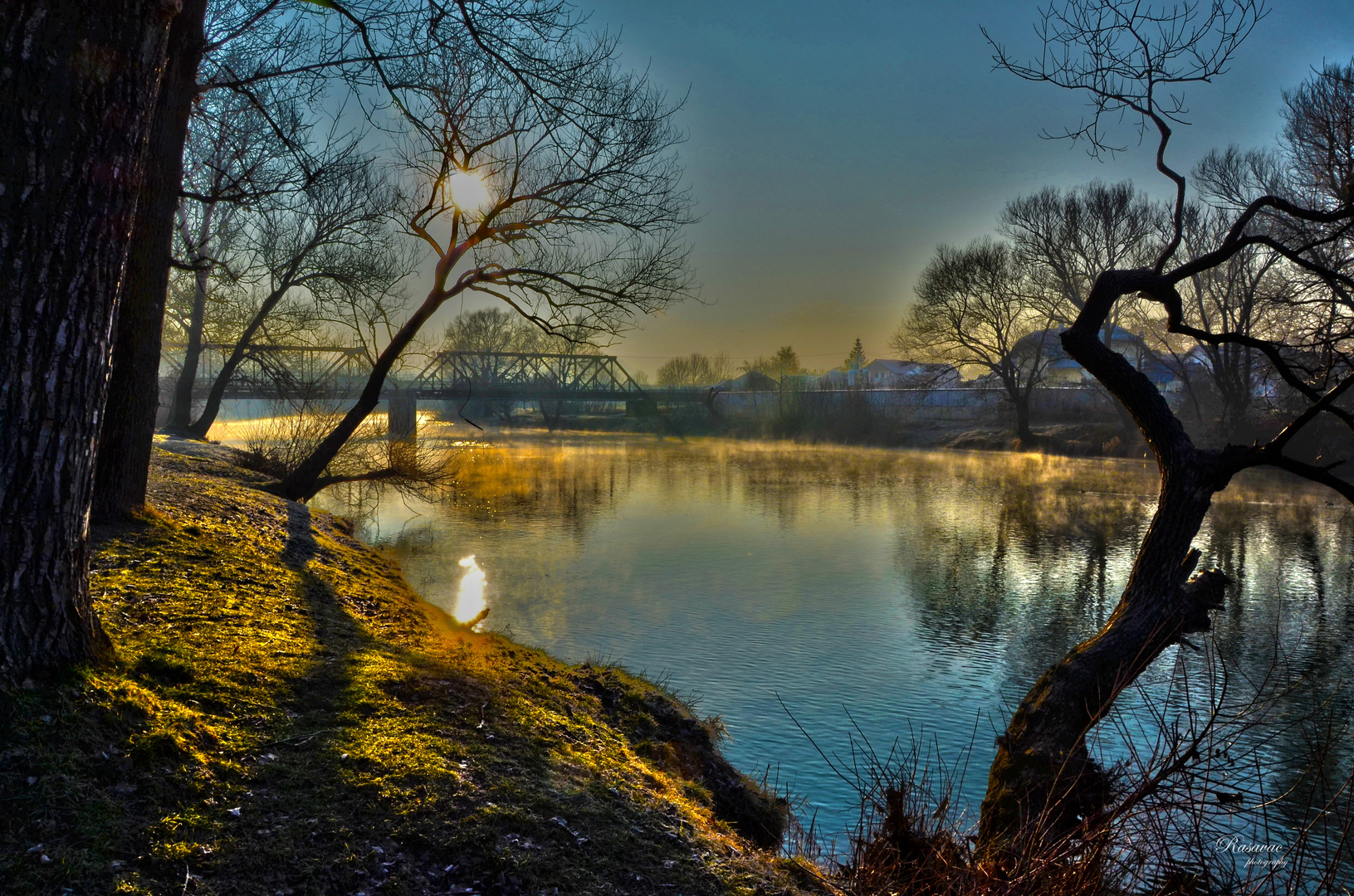 cold morning on river sana