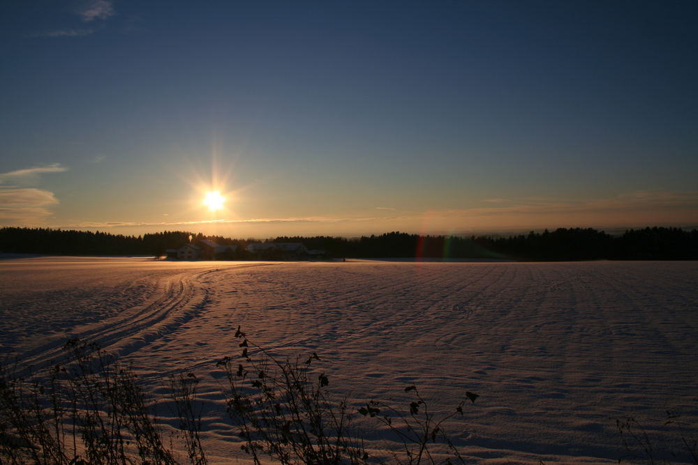 cold sunset