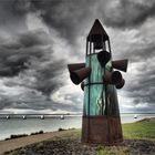 Colijnsplaat auf Noord-Beveland,  Denkmal für die ertrunkenen Dörfer in Zeeland.. 