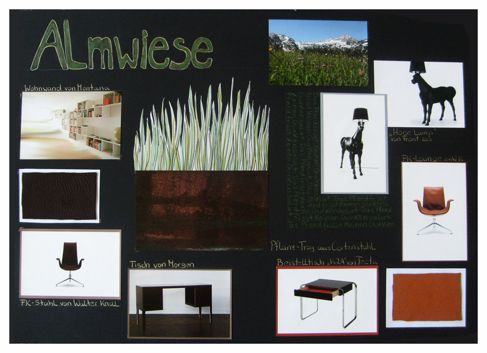 Collage - Arbeitszimmer- Almwiese