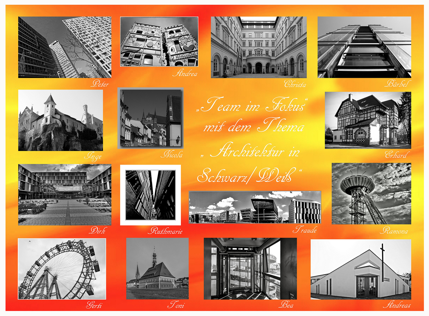 Collage "Architektur in Schwarz/Weiß"