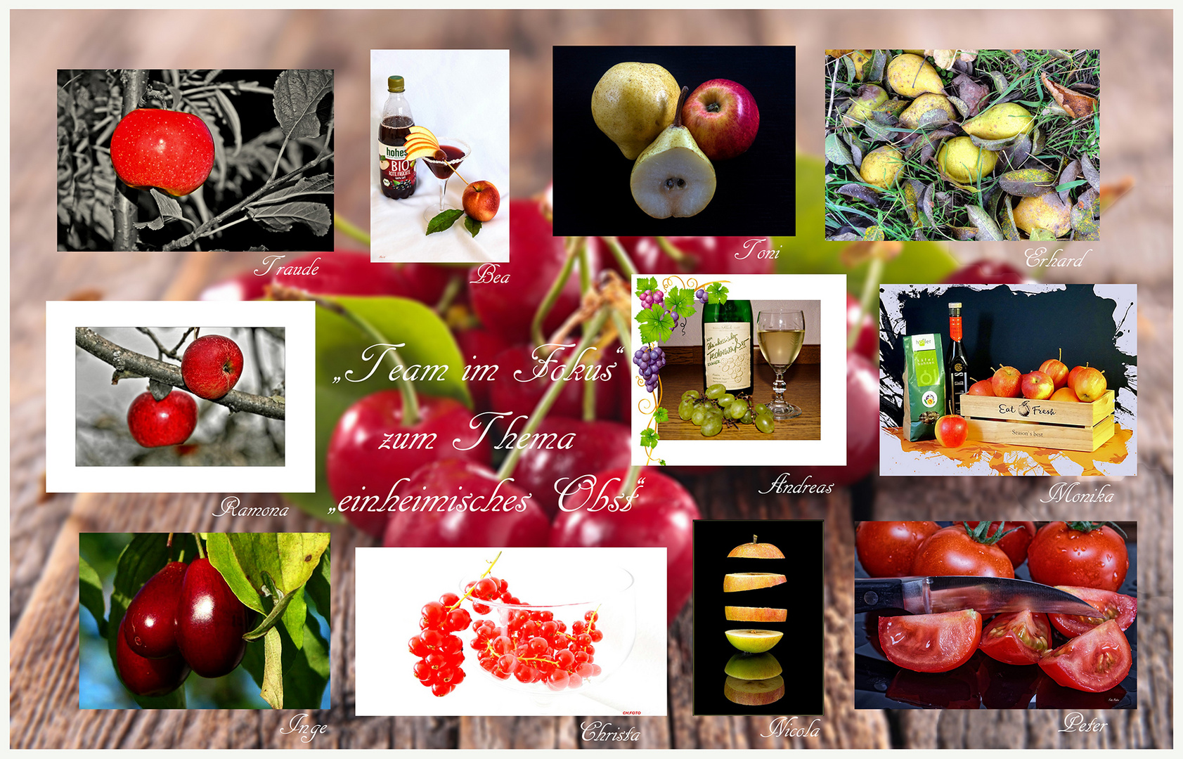 Collage "einheimisches Obst"