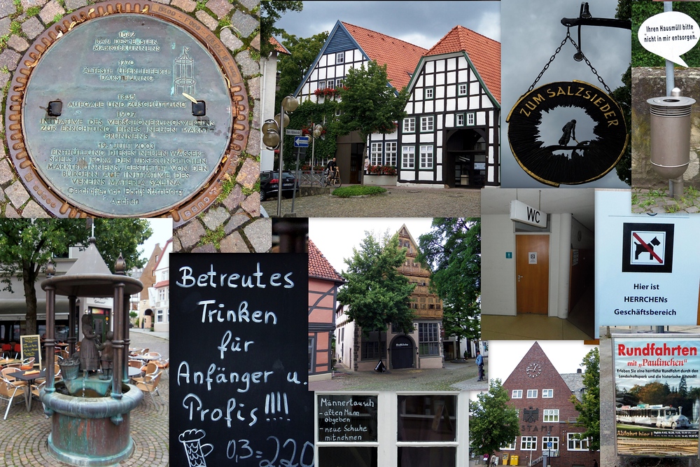 Collage : In der Altstadt von Bad Salzuflen unterwegs